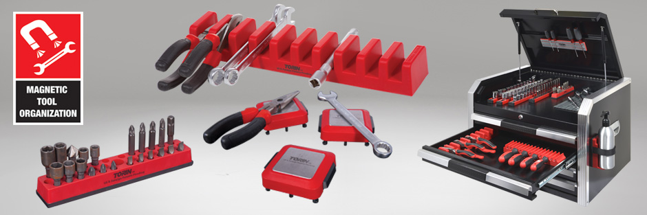 Torin Big Red Tool Organizer Magnetic Lock-A-Wrench Rack